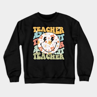 Teacher Daisy Colorful Elementary School Teacher Crewneck Sweatshirt